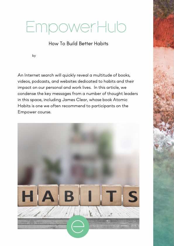 How To Build Better Habits