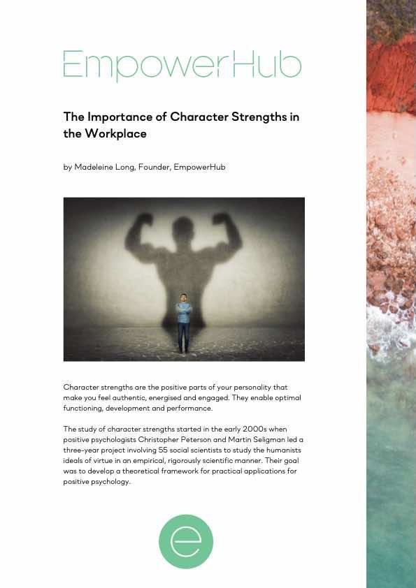 The Importance of Character Strengths in the Workplace